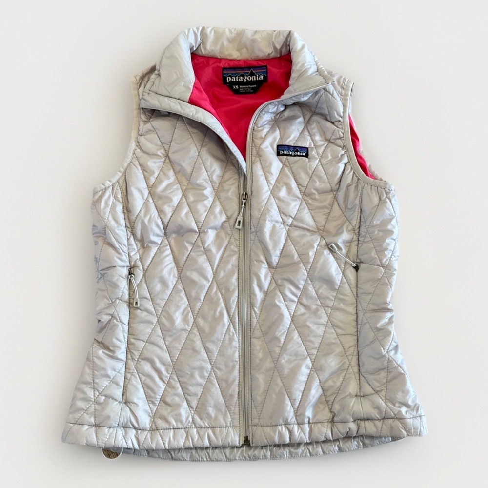 Patagonia Nano Puff Vest Womens XS Gray Primaloft Insulated Puffer 84245